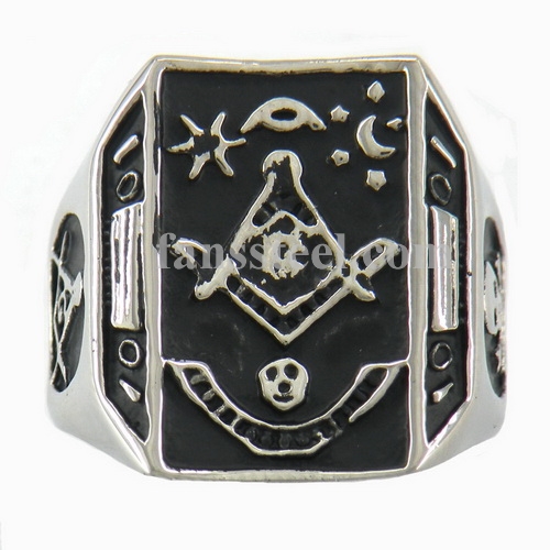 FSR09W76 Aude Vide Tace Masonic Ring - Click Image to Close
